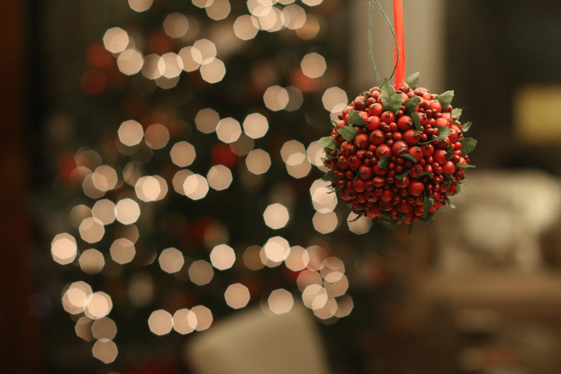 close up of christmas ornament